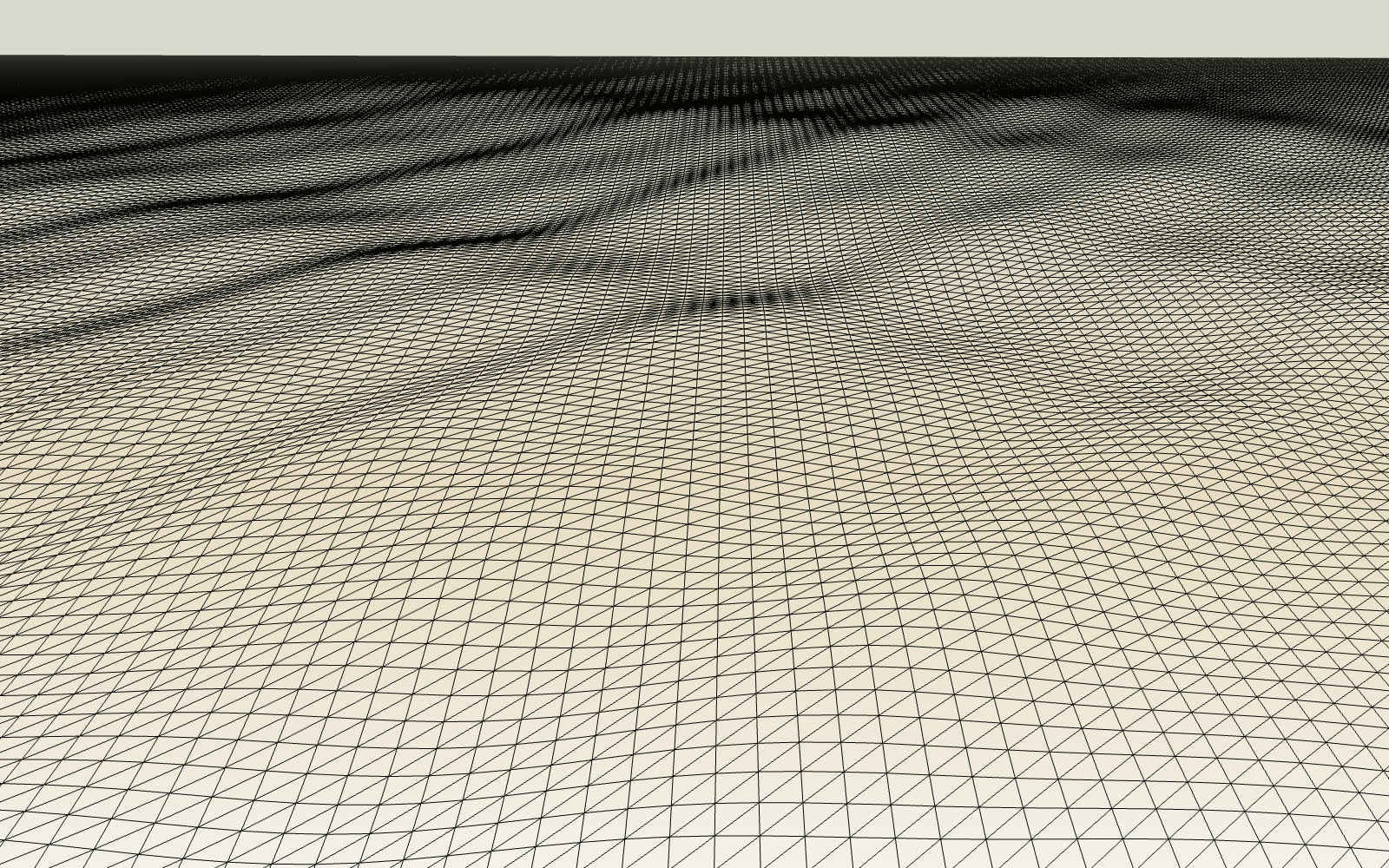 Wireframe rendering of the same terrain